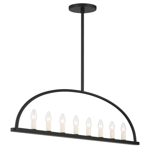 Crystorama ABB-3007-BK Abbott Eight Light Chandelier Black Main Image.jpg