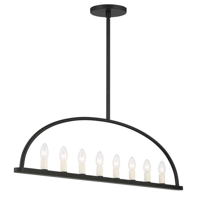 Crystorama ABB-3007-BK Abbott Eight Light Chandelier Black Main Image.jpg