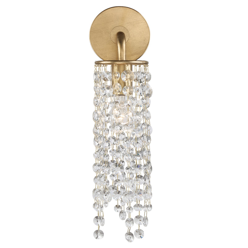 Crystorama GAB-B7311-GA Gabrielle One Light Wall Sconce Antique Gold Main Image.jpg