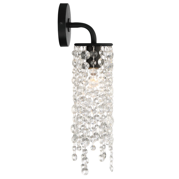 Crystorama GAB-B7311-MK Gabrielle One Light Wall Sconce Matte Black Alternate Image 4.jpg