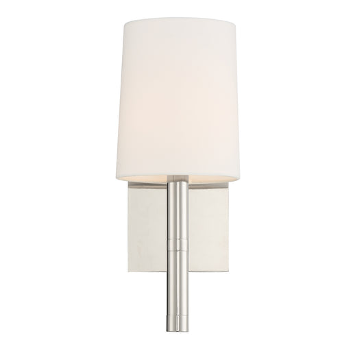 Crystorama WES-9901-PN Weston One Light Wall Sconce Polished Nickel Main Image.jpg