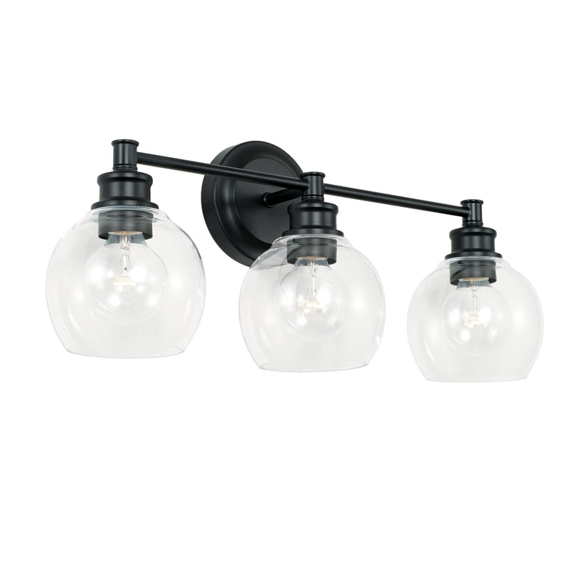 Capital Lighting 121131MB-426 Mid Century Three Light Vanity, Matte Black Main Image.jpg