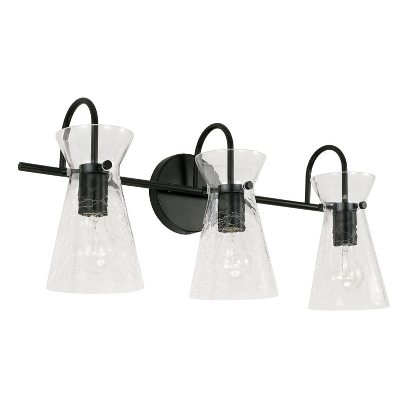 Capital Lighting 142431MB Mila Three Light Vanity, Matte Black Main Image.jpg