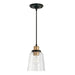 Capital Lighting 3718AB-135 Fallon One Light Pendant, Aged Brass and Black Main Image.jpg