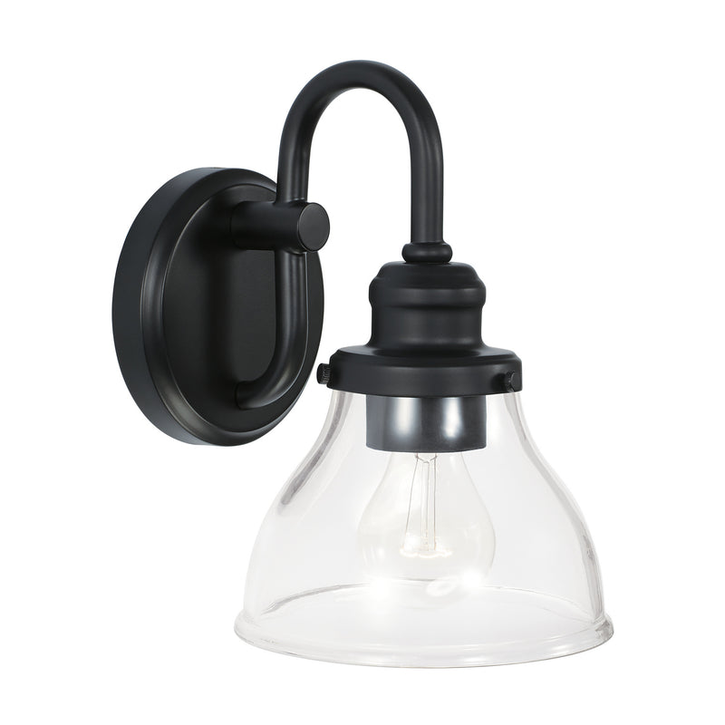 Capital Lighting 8301MB-461 Baxter One Light Wall Sconce, Matte Black Main Image.jpg