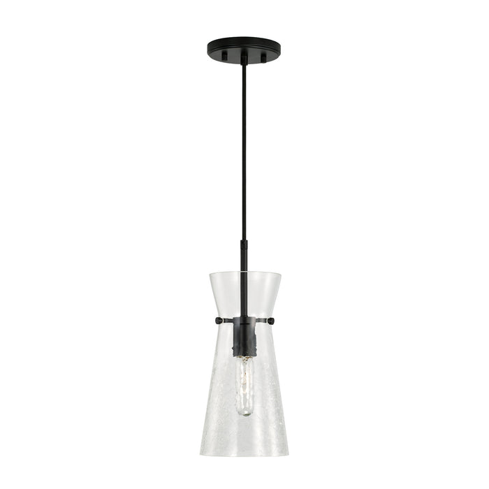 Capital Lighting 342411MB Mila One Light Pendant, Matte Black Main Image.jpg
