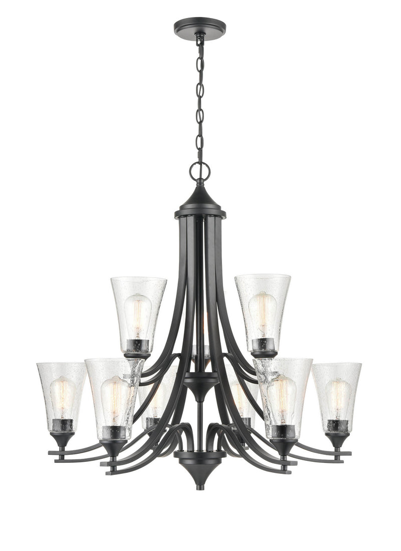 Millennium 1469-MB Natalie Nine Light Chandelier, Matte Black Main Image.jpg