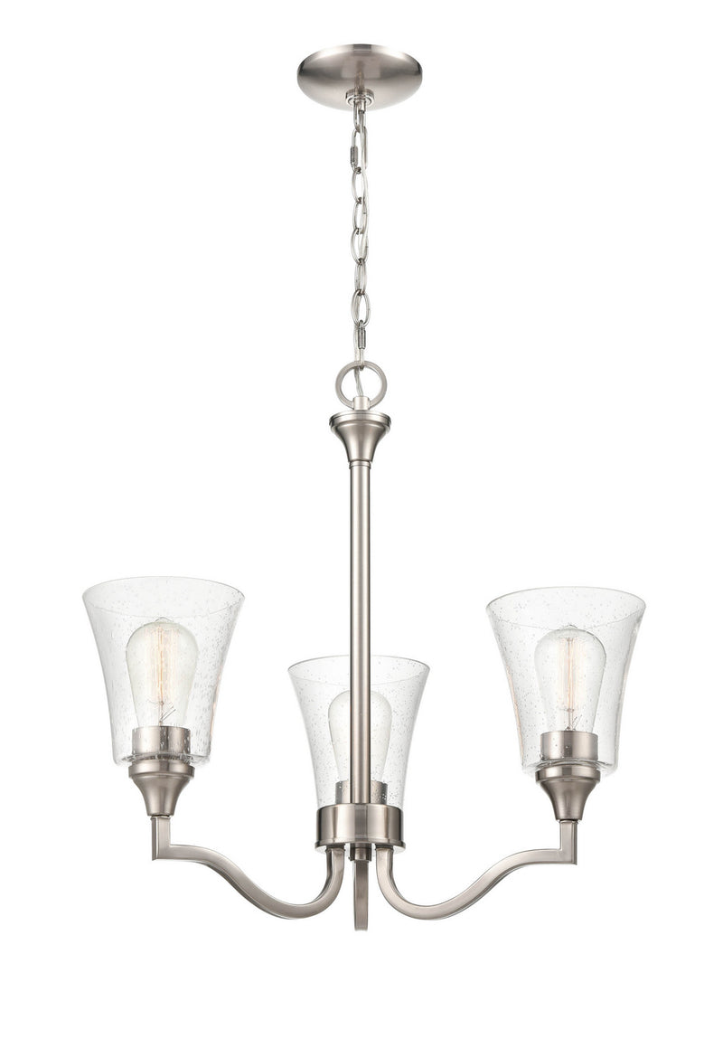 Millennium 2113-BN Caily Three Light Chandelier, Brushed Nickel Main Image.jpg