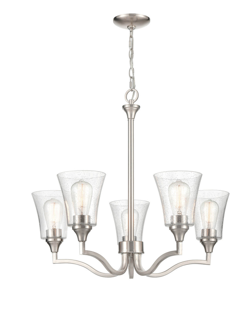 Millennium 2115-BN Caily Five Light Chandelier, Brushed Nickel Main Image.jpg
