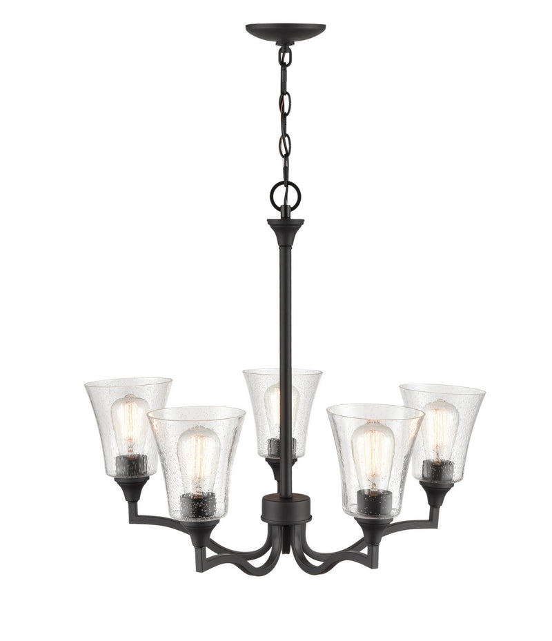 Millennium 2115-MB Caily Five Light Chandelier, Matte Black Main Image.jpg