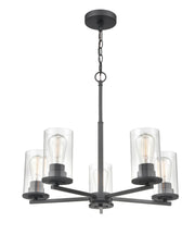 Millennium 2715-MB Verlana Five Light Chandelier, Matte Black Main Image.jpg