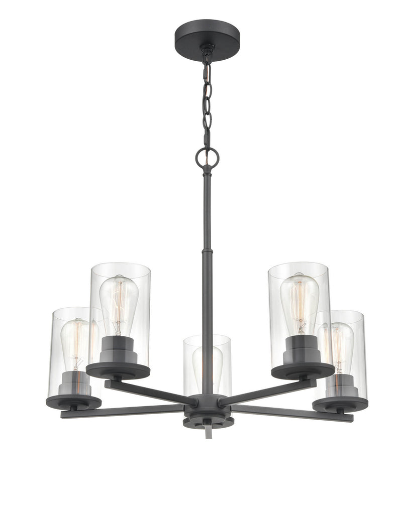 Millennium 2715-MB Verlana Five Light Chandelier, Matte Black Main Image.jpg