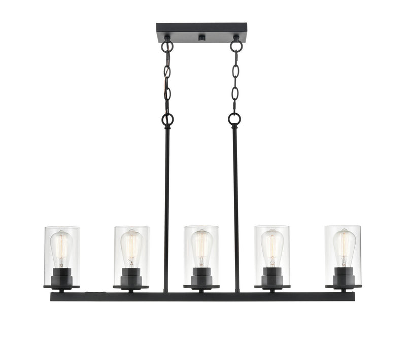 Millennium 2725-MB Verlana Five Light Pendant, Matte Black Main Image.jpg