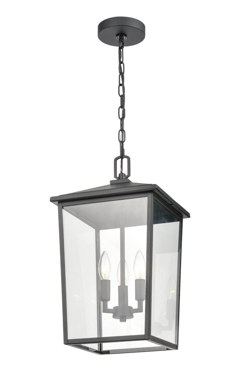 Millennium 2973-PBK Fetterton Three Light Outdoor Hanging Lantern, Powder Coat Black Main Image.jpg