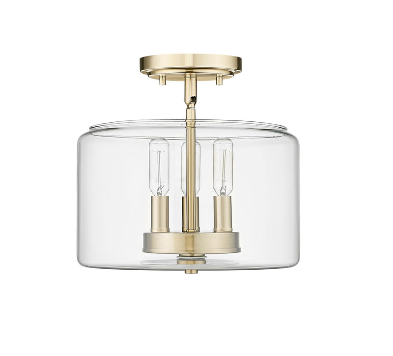 Millennium 46923-MG Asheville Three Light Semi-Flush Mount, Modern Gold Main Image.jpg