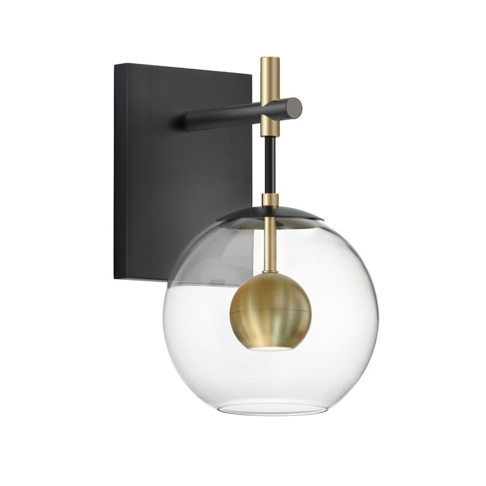 ET2 E25151-BKNAB Nucleus LED Wall Sconce, Black / Natural Aged Brass Main Image.jpg