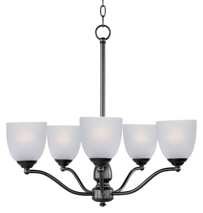 Maxim 10065FTBK Stefan Five Light Chandelier, Black Main Image.jpg