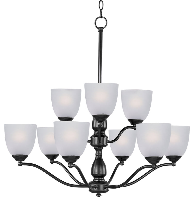 Maxim 10066FTBK Stefan Nine Light Chandelier, Black Main Image.jpg