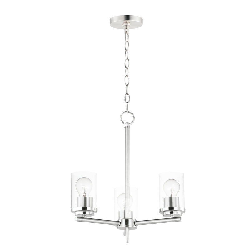 Maxim 10203CLSN Corona Three Light Chandelier, Satin Nickel Main Image.jpg