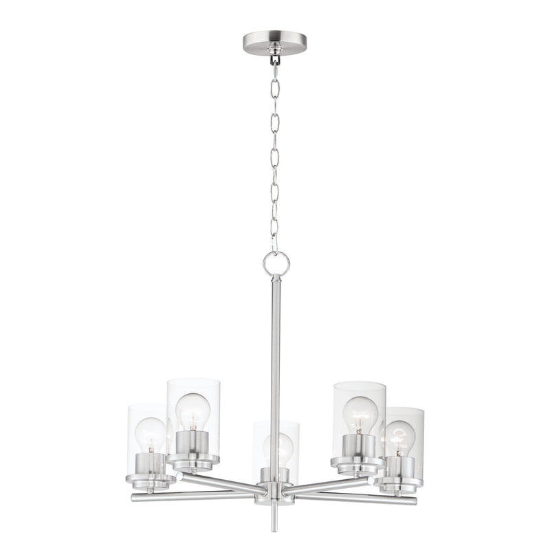 Maxim 10205CLSN Corona Five Light Chandelier, Satin Nickel Main Image.jpg
