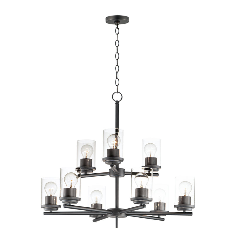 Maxim 10206CLBK Corona Nine Light Chandelier, Black Main Image.jpg