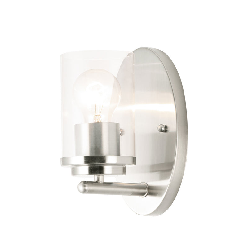 Maxim 10211CLSN Corona One Light Wall Sconce, Satin Nickel Main Image.jpg