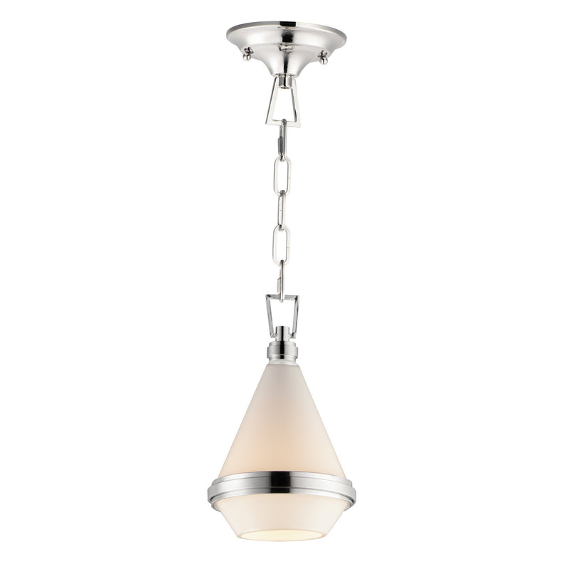 Maxim 10372WTPN Giza One Light Mini Pendant, Polished Nickel Main Image.jpg