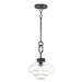 Maxim 11122CLBK Harbor One Light Pendant, Black Main Image.jpg