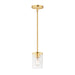 Maxim 90200CLSBR Corona One Light Mini Pendant, Satin Brass Main Image.jpg