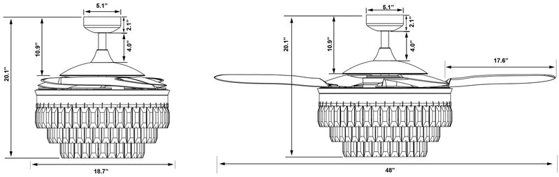 Beacon Fanaway 21292301 Veil 48" Ceiling Fan, Chrome Alternate Image 8.jpg