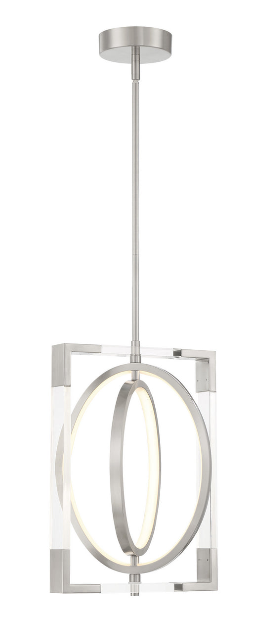 George Kovacs P2264-084-L Double Take LED Pendant, Brushed Nickel Main Image.jpg