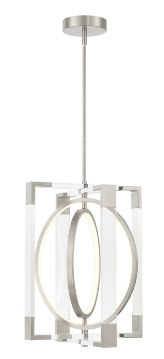 George Kovacs P2265-084-L Double Take LED Pendant, Brushed Nickel Main Image.jpg