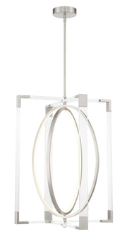 George Kovacs P2266-084-L Double Take LED Pendant, Brushed Nickel Main Image.jpg