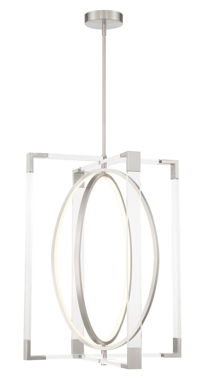 George Kovacs P2266-084-L Double Take LED Pendant, Brushed Nickel Main Image.jpg