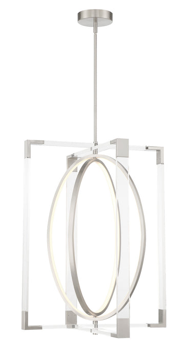 George Kovacs P2266-084-L Double Take LED Pendant, Brushed Nickel Main Image.jpg