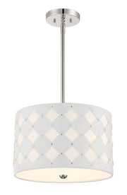 George Kovacs P5339-613 Patchwork Three Light Pendant, Polished Nickel Main Image.jpg