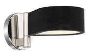 George Kovacs P5341-572-L Side Step LED Wall Mount, Coal With Polished Nickel Main Image.jpg