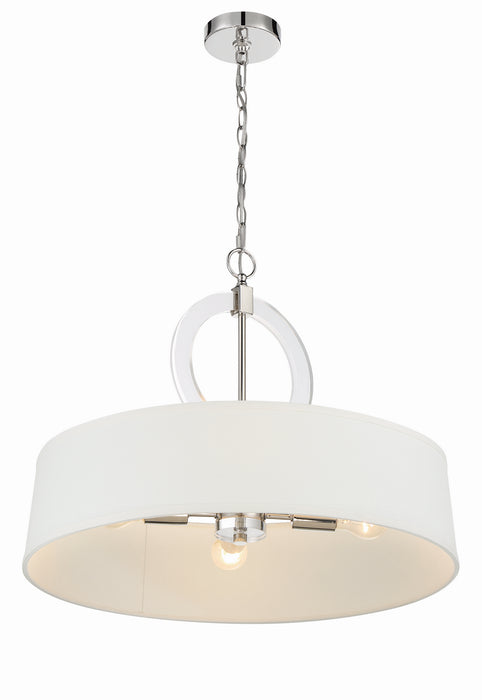 Minka-Lavery 2151-613 Cape Coral Four Light Pendant, Polished Nickel Main Image.jpg