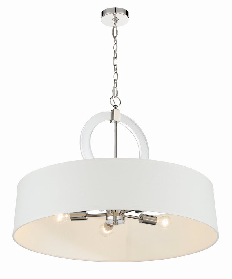 Minka-Lavery 2152-613 Cape Coral Five Light Pendant, Polished Nickel Main Image.jpg