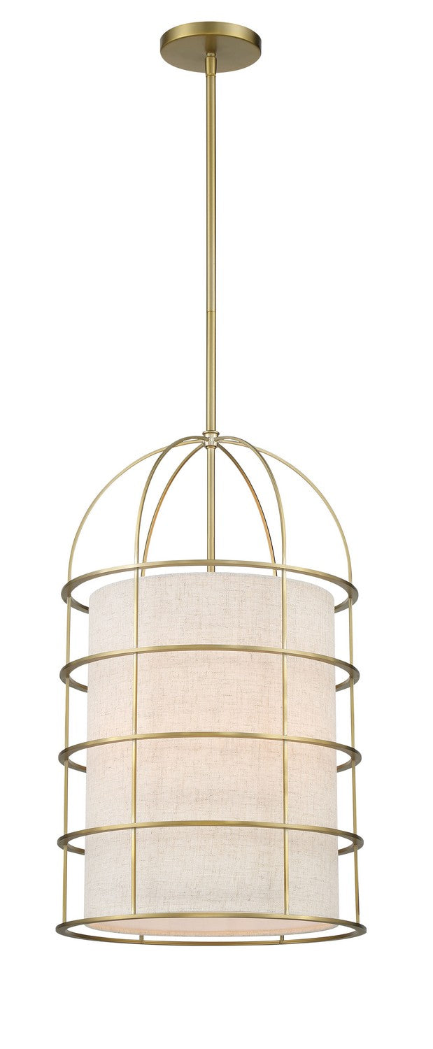 Minka-Lavery 2154-695 Gateway Park Four Light Pendant, Soft Brass Main Image.jpg