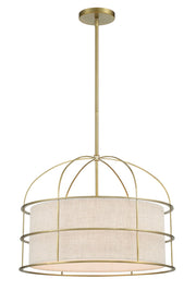 Minka-Lavery 2155-695 Gateway Park Five Light Pendant, Soft Brass Main Image.jpg
