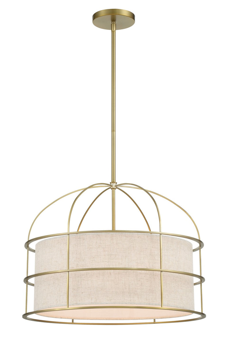 Minka-Lavery 2155-695 Gateway Park Five Light Pendant, Soft Brass Main Image.jpg