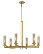 Minka-Lavery 2186-695 Emmerham Six Light Chandelier, Soft Brass Main Image.jpg