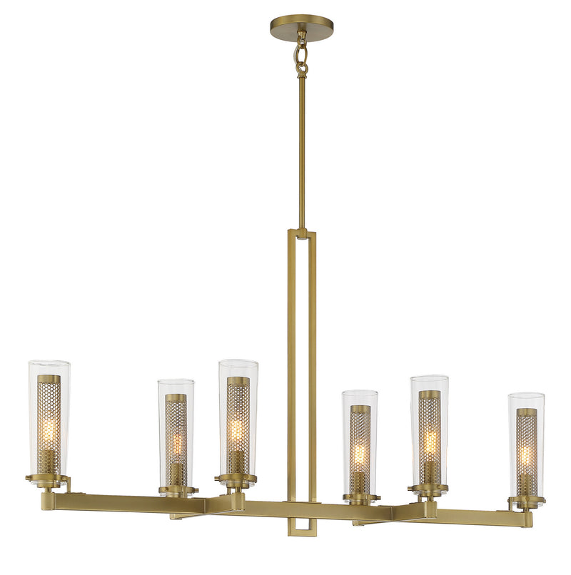 Minka-Lavery 2187-695 Emmerham Six Light Island Pendant, Soft Brass Main Image.jpg