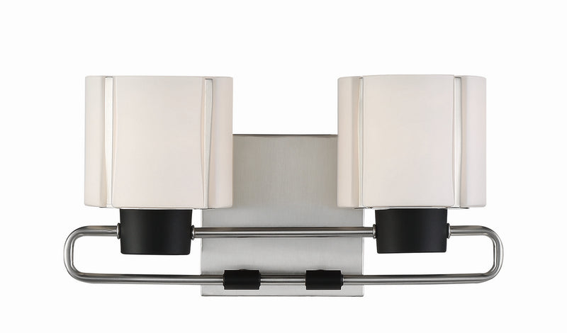 Minka-Lavery 2462-691 Waverly Plaza Bath Two Light Bath, Coal With Brushed Nickel Main Image.jpg