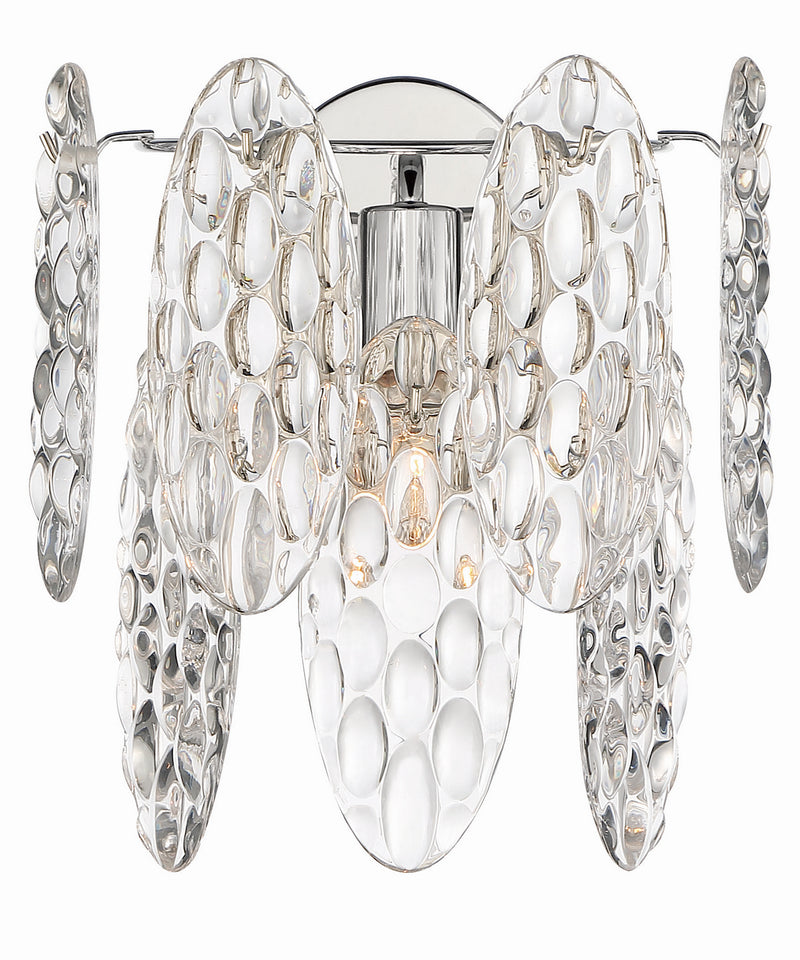 Minka-Lavery 2483-613 Isabella'S Reign One Light Wall Sconce, Polished Nickel Main Image.jpg