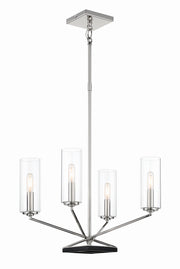 Minka-Lavery 2494-572 Highland Crossing Four Light Chandelier, Coal w/Polished Nickel Highlights Main Image.jpg