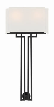Minka-Lavery 2951-572 Upham Estates Two Light Wall Sconce, Coal w/Polished Nickel Highlights Main Image.jpg