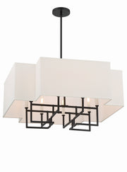 Minka-Lavery 2957-572 Upham Estates Eight Light Pendant, Coal w/Polished Nickel Highlights Main Image.jpg
