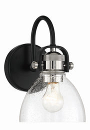 Minka-Lavery 3361-572 Monico One Light Bath, Coal w/Polished Nickel Highlights Main Image.jpg